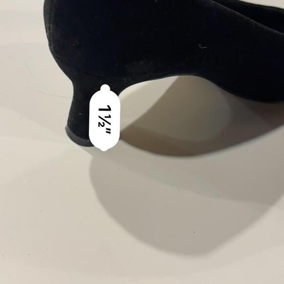 Black suede vintage 90s kitten heels - Picture 4 of 6